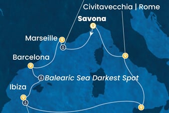 Costa Smeralda - Itálie, Francie, Španělsko (ze Savony)