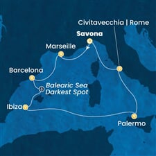 Costa Smeralda - Itálie, Francie, Španělsko (ze Savony)