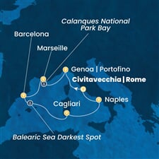 Costa Toscana - Francie, Španělsko, Itálie (z Civitavecchie)