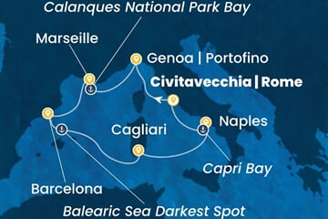 Costa Toscana - Francie, Španělsko, Itálie (z Civitavecchie)
