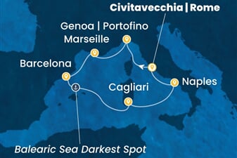 Costa Toscana - Francie, Španělsko, Itálie (z Civitavecchie)
