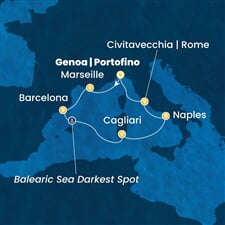 Costa Toscana - Francie, Španělsko, Itálie (z Janova)