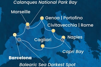 Costa Toscana - Španělsko, Itálie, Francie (z Barcelony)