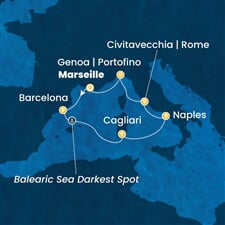Costa Toscana - Francie, Španělsko, Itálie (z Marseille)