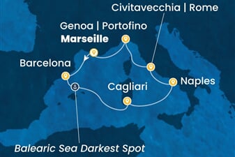 Costa Toscana - Francie, Španělsko, Itálie (z Marseille)