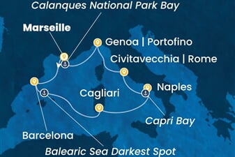 Costa Toscana - Francie, Španělsko, Itálie (z Marseille)