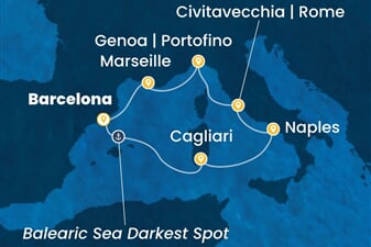 Costa Toscana - Španělsko, Itálie, Francie (z Barcelony)