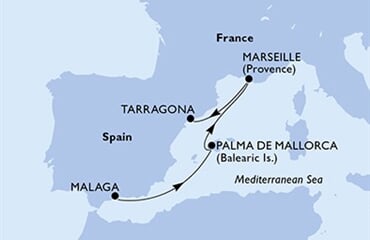 MSC Meraviglia - Španělsko, Francie (z Malagy)