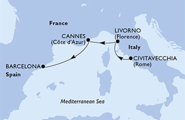 MSC Fantasia - Itálie, Francie, Španělsko (z Civitavecchie)