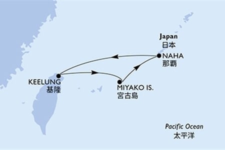 MSC Bellissima - Japonsko, Tchajwan (Naha)