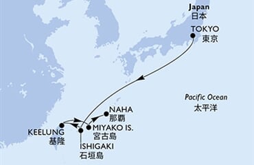 MSC Bellissima - Japonsko, Tchajwan (z Tokia)