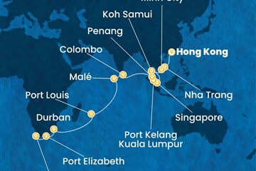 Costa Deliziosa - Čína, Vietnam, Thajsko, Singapur, Malajsie, ... (z Hongkongu)