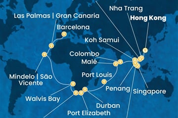 Costa Deliziosa - Čína, Vietnam, Thajsko, Singapur, Malajsie, ... (z Hongkongu)