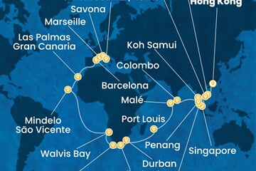 Costa Deliziosa - Čína, Vietnam, Thajsko, Singapur, Malajsie, ... (z Hongkongu)