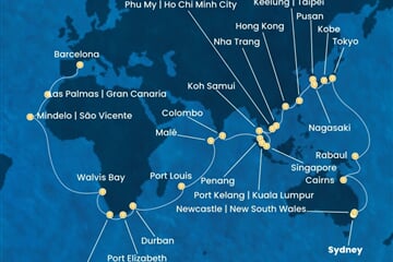 Costa Deliziosa - Austrálie, Japonsko, Jižní Korea, Čína, Vietnam, ... (ze Sydney)