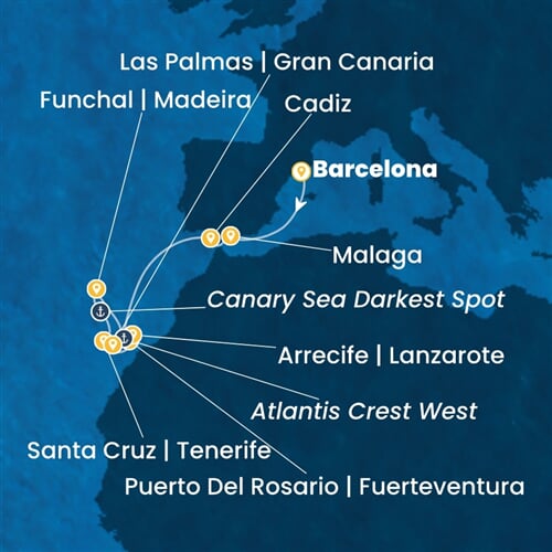 Trasa plavby CSM-BCN12A1E