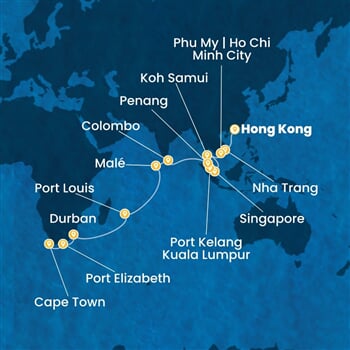 Trasa plavby CDE-HKG29A04