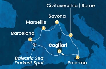 Costa Smeralda - Itálie, Francie, Španělsko (Cagliari)