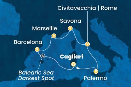 Costa Smeralda - Itálie, Francie, Španělsko (Cagliari)