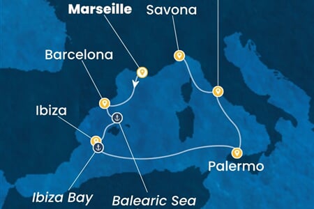 Costa Smeralda - Francie, Španělsko, Itálie (z Marseille)