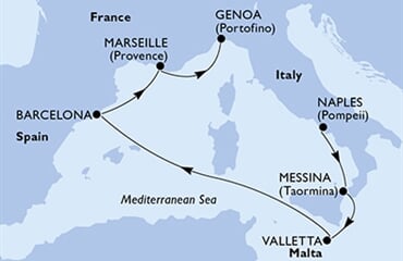MSC Magnifica - Itálie, Malta, Španělsko, Francie (Neapol)