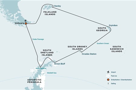 Falkland Islands - South Georgia - Antarctica (m/v Hondius)