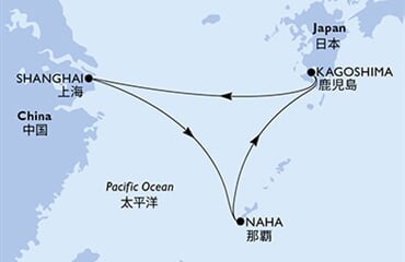 MSC Bellissima - Čína, Japonsko (ze Šanghaje)