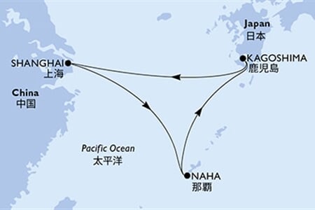 MSC Bellissima - Čína, Japonsko (ze Šanghaje)