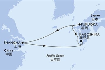 MSC Bellissima - Čína, Japonsko (ze Šanghaje)