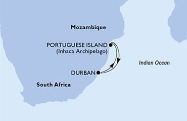 MSC Sinfonia - Jihoafrická r., Mosambik (Durban)