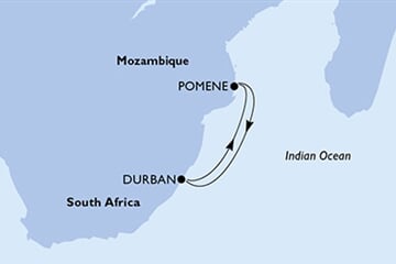 MSC Sinfonia - Jihoafrická r., Mosambik (Durban)