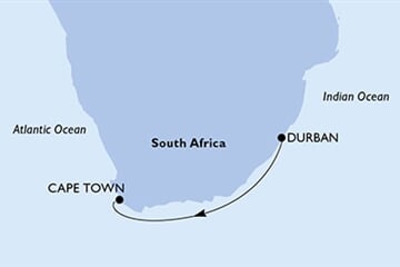 MSC Sinfonia - Jihoafrická r. (Durban)