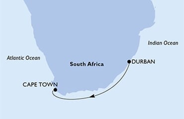 MSC Sinfonia - Jihoafrická r. (Durban)