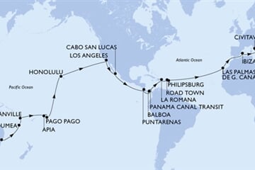 MSC MAGNIFICA - Ausztrália, Új-Kaledónia, Vanuatu, Szamoa, Americká Samoa, ... (a Sydney-ből)