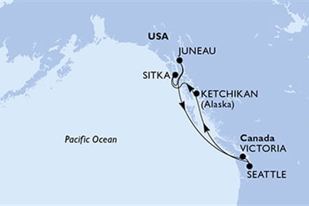 MSC POESIA - Amerikai Egyesült Államok, Kanada (a Seattle-ből)