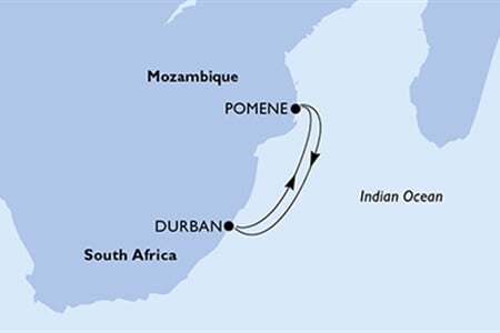 MSC SINFONIA - Dél-Afrika, Mozambik (a Durban-ból)