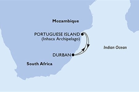 MSC SINFONIA - Jihoafrická r., Mosambik (Durban)