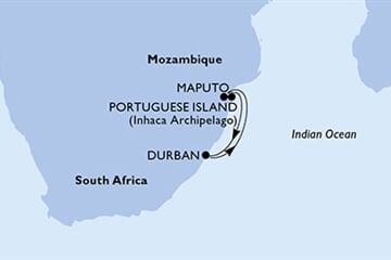 MSC SINFONIA - Jihoafrická r., Mosambik (Durban)