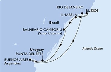 MSC Splendida - Argentina, Brazílie, Uruguay (Buenos Aires)