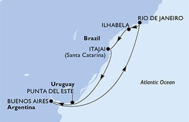 MSC Splendida - Argentina, Brazílie, Uruguay (Buenos Aires)
