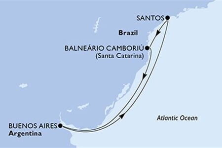 MSC MERAVIGLIA - Brazílie, Argentina (Camboriú)