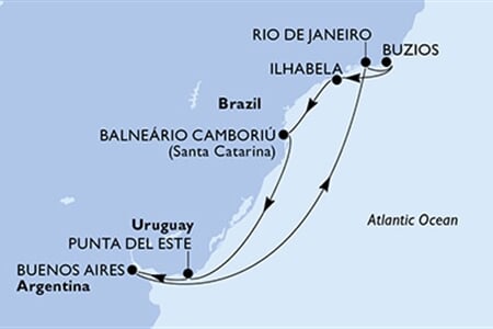 MSC SPLENDIDA - Argentina, Brazílie, Uruguay (Buenos Aires)
