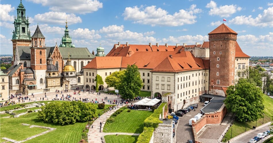 Polsko - Krakov, letní den nad Wawelem
