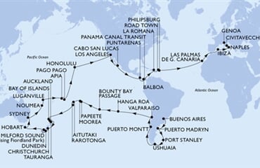 MSC Magnifica - Argentina, Falklandy, Chile, Pitcairn, Franc. Polynésie, ... (Buenos Aires)