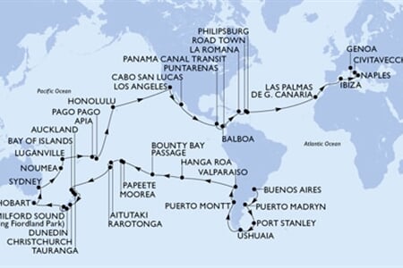 MSC Magnifica - Argentina, Falklandy, Chile, Pitcairn, Franc. Polynésie, ... (Buenos Aires)