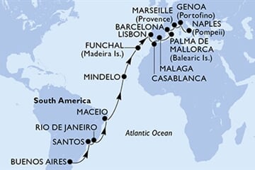 MSC Seaview - Argentina, Brazílie, Kapverdy, Portugalsko, Maroko, ... (Buenos Aires)