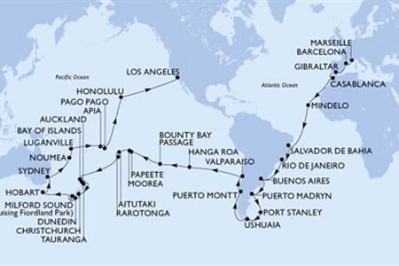 MSC MAGNIFICA - Francie, Španělsko, Gibraltar, Maroko, Kapverdy, ... (z Marseille)