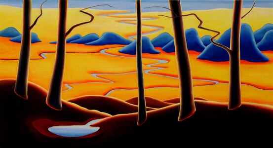 Pramen 120x65cm 2022 olej
