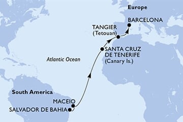 MSC VIRTUOSA - Brazília, Spanyolország, Marokkó (a Salvador de Bahia-ből)