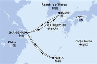 MSC Bellissima - Čína, Jižní Korea, Japonsko (ze Šanghaje)